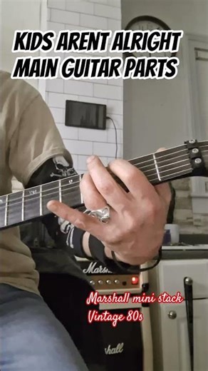 Offspring (kids arent alright) 1 mini tutorial #guitar #parts #rhythm #song #y2k #grunge #rock 4-4