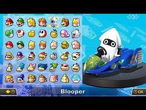 What if you play as Blooper in Mario Kart 8 Deluxe? (Mushroom Cup) (HD)