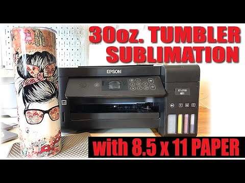 HOW TO SUBLIMATE 30oz TUMBLER WITHOUT WIDE FORMAT PRINTER | FULL WRAP | ALL OVER SUBLIMATION