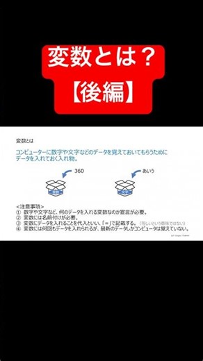 （プログラム入門）変数とは？【後編】