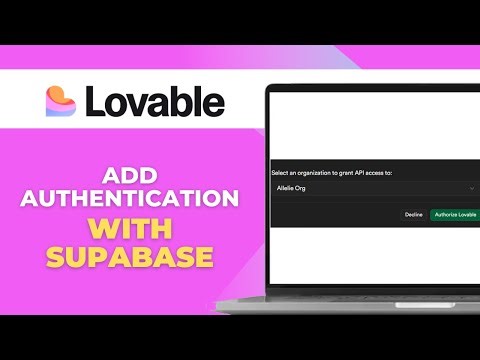 How To Add Authentication in Lovable with Supabase
