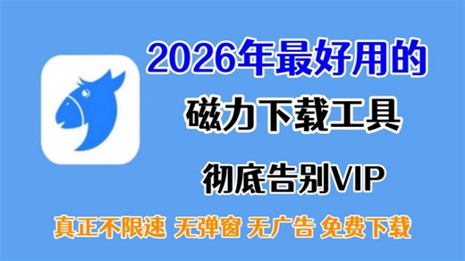 2026最新最好用的、磁力链接下载工具，磁力搜索网站全网资源下载一应俱全，最好用的磁力播放器