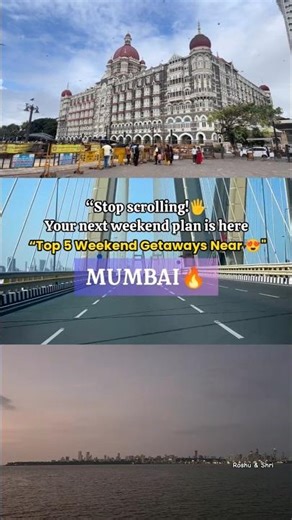 Stop Scrolling! 🛑 5 Best Weekend Trips Near Mumbai 🏝️#shorts