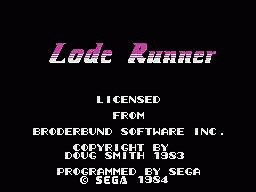 Lode Runner (SG-1000) - online game | RetroGames.cz