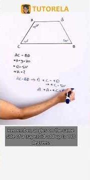 Solve for Angle A in Isosceles Trapezoid #Math #TrapezoidForNinthGrade #IsoscelesTrapezoids