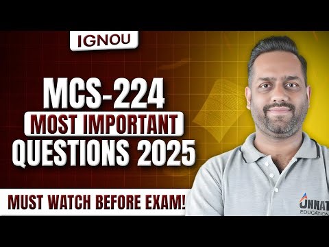 MCS 224 Solved Paper June 2025 | MCS 224 Important Questions | AI and Machine Learning IGNOU