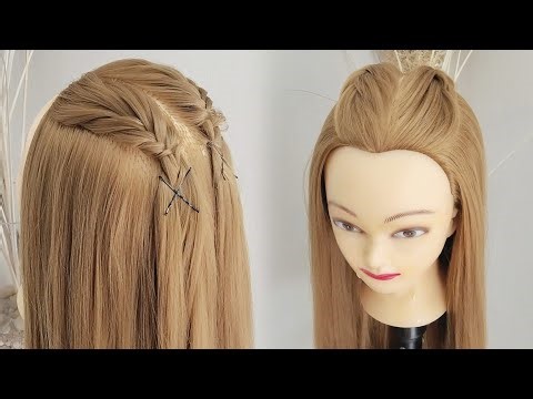 Double French Braid Hairstyle with X Pins | Step by Step Easy Hairstyle Tutorial