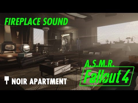 Fallout 4 | ASMR Fireplace | Noir Apartment