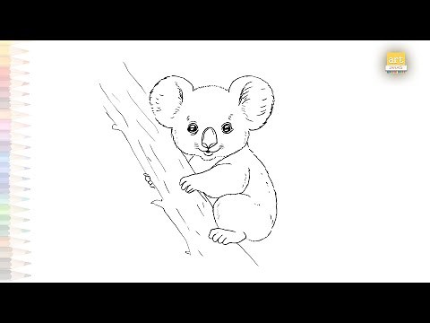 Baby Koala drawing video easy | koala bear drawings | How to draw A Baby Koala step by step