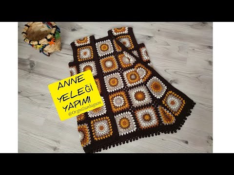 İp kesmeden kolay yelek yapımı ✨Kolay Yelek MOTİFLİ YELEK YAPIMI 🤎Anne yeleği🤎patterned vest making