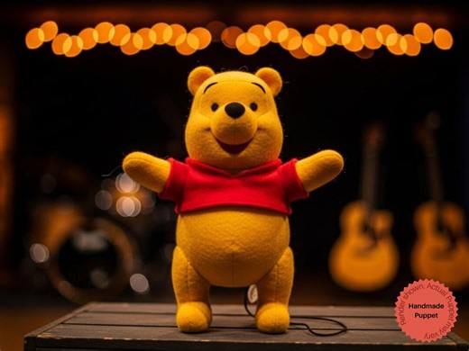Winnie the Pooh Rod Puppet | Stage Performance - Children's Theater Show Props Authentic - Etsy