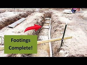 How I Poured Concrete Footings with a Broken Foot
