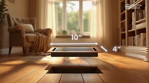 Floor Register 4x10 Vent Cover – 2 Pack – Heavy-Duty Steel, Rustproof & Walkable Grates, Drop-in Install, Adjustable Air Supply Switch - Decorative Honeycomb Design, Satin Bronze