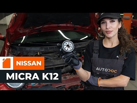 How to change oil filter and engine oil on NISSAN MICRA K12 [TUTORIAL AUTODOC]