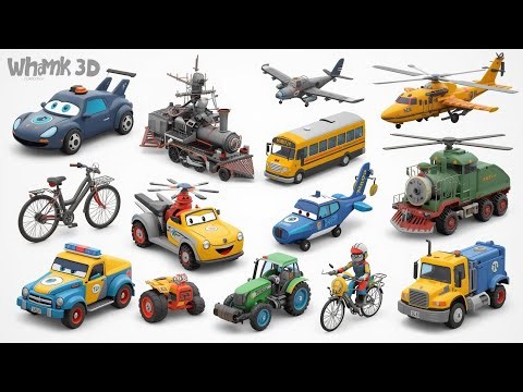 Awesome ABC Vehicle Adventure with Cars, Trucks, Boats and Planes