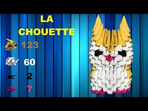 ORIGAMI 3D ⎜ LA CHOUETTE