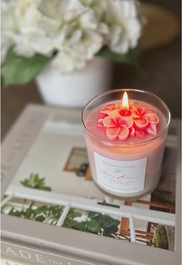 Cherry Blossom Candle Making: A Relaxing ASMR Experience
