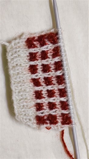 Two color knitting pattern #diy #sweater #handmade #crochet