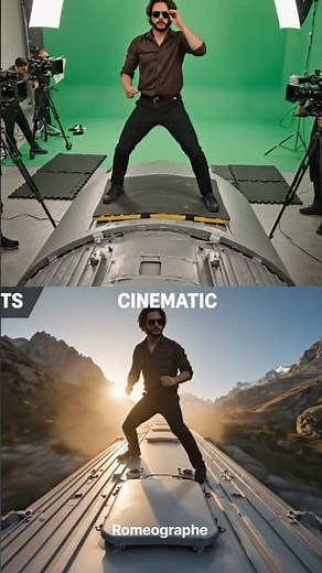 Green Screen vs Cinematic Scene | Behind The Scenes VFX Magic 🎬 | AI Generated (Educational Purpose)