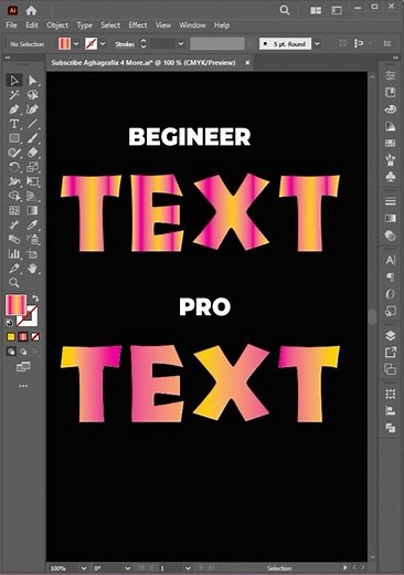Text Gradient in Illustrator: A Quick & Easy Guide #Illustrator#adobeillustrator#graphicdesigning