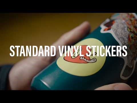 Moisture and Water-Resistant Standard Vinyl Stickers | AllStickerPrinting