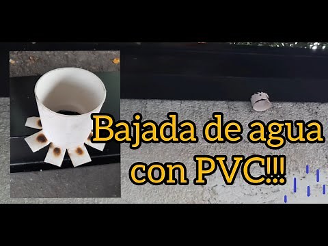 Bajada de agua pluvial con PVC