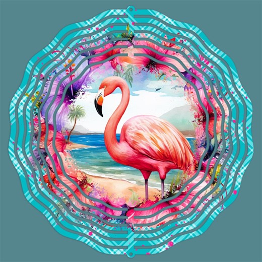 8in Sublimation Flamingo Wind Spinner - Etsy
