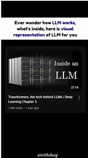 A visual representation of how LLM works. @3blue1brown #ai #machinelearning #algorithms #aicommunity