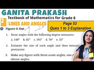 Lines & Angles | Class 6 Maths Chapter 2 Ganita Prakash | Fig it out Page 53 Ques 1 to 3 Solution