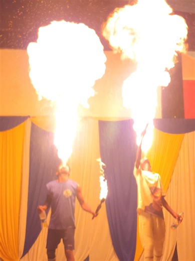 Incredible Fire Acts by Bravo Nahom & Bini at Circus