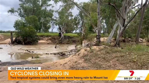Mount Isa has recorded its wettest February since records began in 1926, with more than 319 millimetres of rainfall causing flash flooding and road closures. Nat speaks to Kim Coghlan, Mount Isa Deputy Mayor about the incoming threats. Catch Sunrise LIVE from 530am l Catch up on 7plus | Sunrise