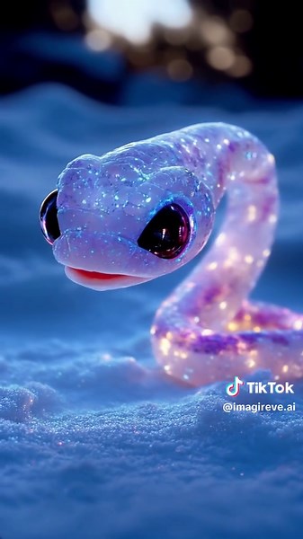 Anime Winter Crystal Snake Live Wallpaper in 4K