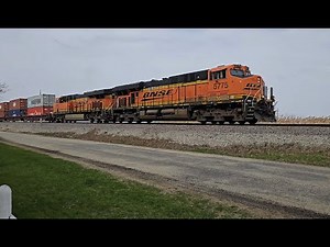 😎 Fully Double-Stacked BNSF Intermodal!!! 💪 (High-Def!)