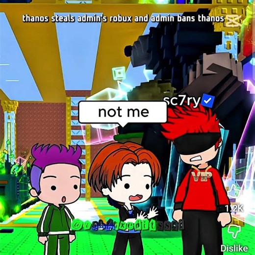 thanos steals admin's robux and admin bans thanos #shorts #edit #viral #trend #roblox