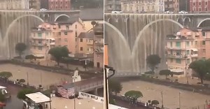 IL VIDEO. Maltempo, il torrente esonda nel paese e dalle strade scendono cascate d'acqua: “Situazione critica a Sori”