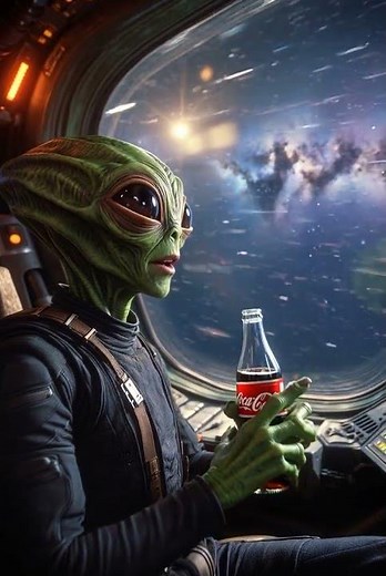 Interstellar Effervescence 👽#AlienLife #CokeLife #SugarRush #SciFiShorts #Coke #Delicious