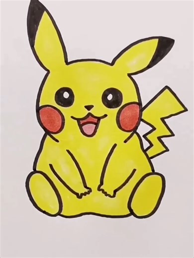 Pikachu Drawing For Kids #drawings #drawingtricks #foryou #kids #kidsart @Drawing