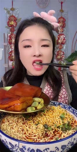 Yummy fast food, noodle, pork belly chewing and tasting show, 맛있는 패스트푸드, 면, 삼겹살 씹고 맛보는 쇼 #10714