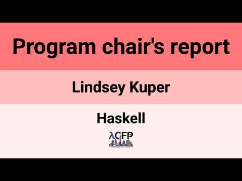 [Haskell'26] Program chair's report