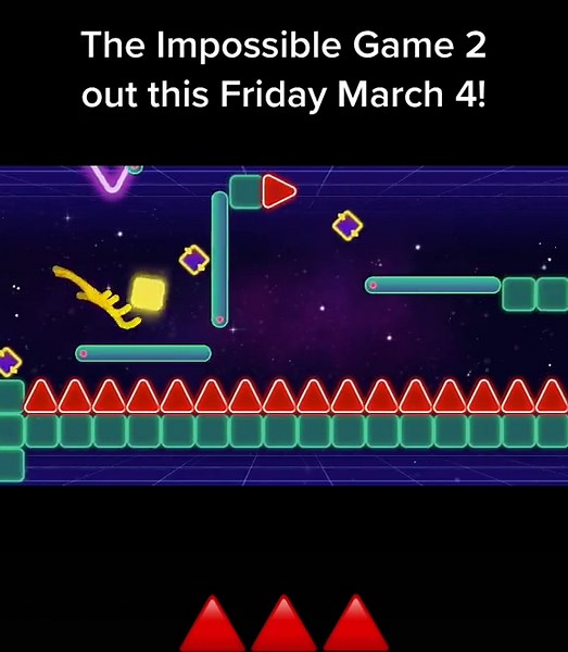 The original rhythm platformer is back! Get ready for the challenge of your life in The Impossible Game 2, out March 4 on iOS and Android 🔺🔺🔺 #theimpossiblegame #gaming #comeback #mobilegame #gamer