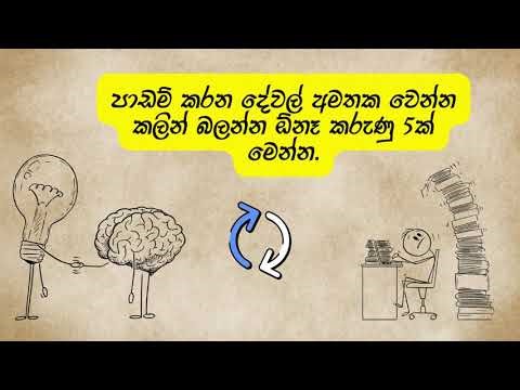 මතක වීම නවත්වන Study Techniques 5ක්! (විභාග වලට පෙර අනිවාර්යයෙන් බලන්න)