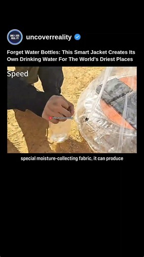 Breakthrough: This Smart Jacket Create Its Own Drinking Water For Worlds Driest Places #tech #shorts