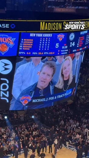 Michael J. Fox & Tracy Pollan are at Knicks vs Clippers tonight! 🏀 | New York Post Sports