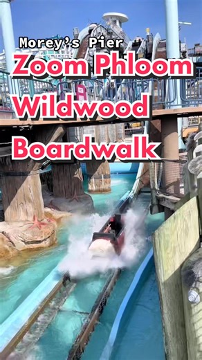 Thrilling Log Flume Adventure at Morey's Pier, Wildwood, New Jersey