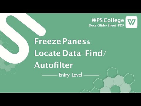[WPS Office] Excel 1.4: How to find Data in excel with WPS spreadsheet: Find/Autofilter[Tutorial]