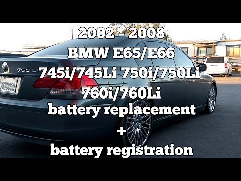 2002 - 2008 BMW E65/E66 battery replacement + battery registration 745i/Li 750i/Li 760i/Li