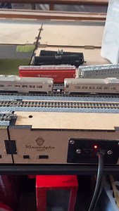 Got our two new N scale Reading RDCs (by @rapidotrainsinc) speed matched just right. These will be representing the Crusader and Wall Street trains as they looked in the 1960s & 70s, when the Reading switched out the trains pulled by FP7s with these RDCs. These will go perfectly with our Hopewell modules we are making as part of the #uploadexpress modelers! #modeltrains #dcc #modelrailroad #nscale | Rail Brothers