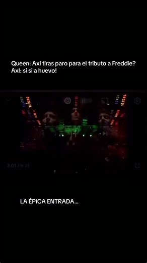 314K views · 17K reactions | De las mejores entradas en la historia de los conciertos de rock. 朗. Dónde Axl Rose hizo esta entrada espectacular. 蘭 Extrañamos esa voz.  #rock #viral #rocknpop #bohemianrhapsody #queen | ROCK N POP | Facebook