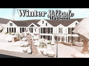 Winter Hillside Mansion 150K Bloxburg Speedbuild