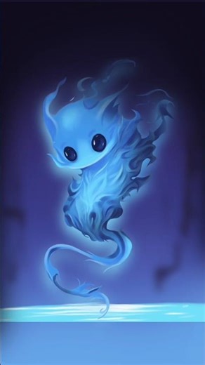 Drawing a Cute Blue Flame Spirit in Procreate | Speedpaint Timelapse #art